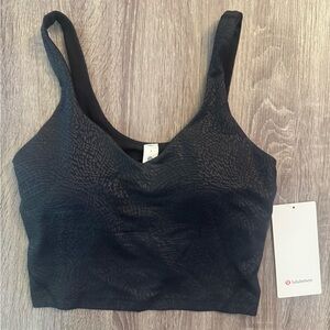 New with tags Lululemon align tank top, Ripple Emboss Black, Size 8.